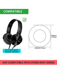 Almohadillas de Repuesto JECOBB para Auriculares Sony MDR-XB450 2
