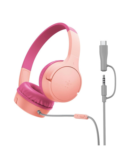 Auriculares con cable Belkin SoundForm Mini para niños Rosa
