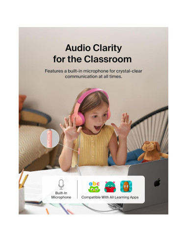 Auriculares con cable Belkin SoundForm Mini para niños Rosa