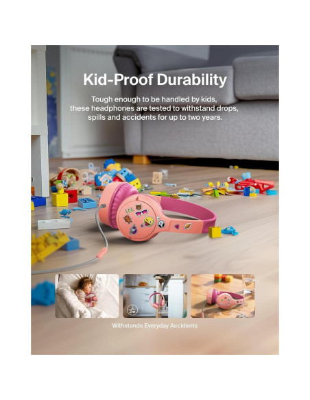 Auriculares con cable Belkin SoundForm Mini para niños Rosa