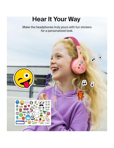Auriculares con cable Belkin SoundForm Mini para niños Rosa