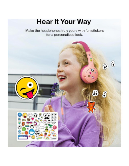 Auriculares con cable Belkin SoundForm Mini para niños Rosa