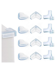 Protectores de Esquinas TANLOMY 12 Piezas Silicona Transparente