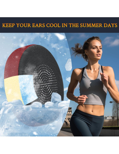 Almohadillas de Gel Refrigerante SOULWIT para Jabra Evolve2 65/40 y Elite 45h - Burdeos