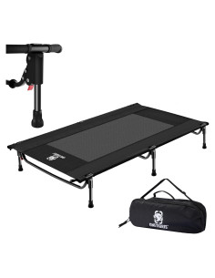 Cama Elevada para Perros OneTigris Mediana Negra, Antideslizante