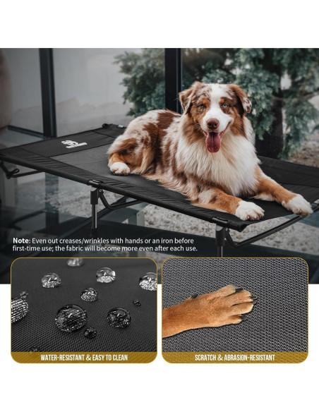 Cama Elevada para Perros OneTigris Mediana Negra, Antideslizante