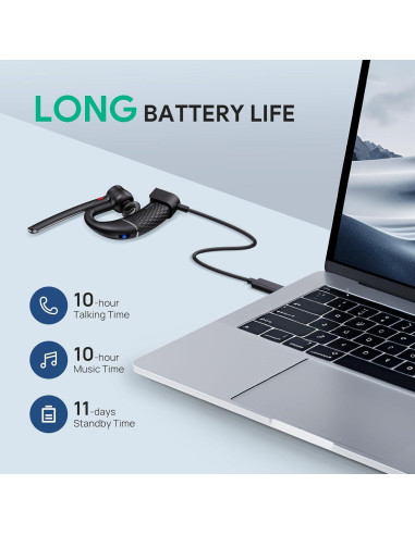 Auricular Bluetooth Yealink BH71 Lite Inalámbrico 10h Batería