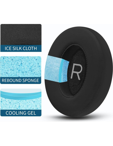 Almohadillas de Repuesto Joghaw para Auriculares Bose NC700 - Gel Refrigerante y Aislamiento Acústico - Negro