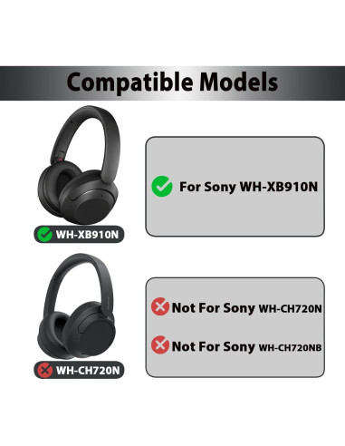 Almohadillas de Reemplazo Sony WH-XB910N Gel Refrigerante