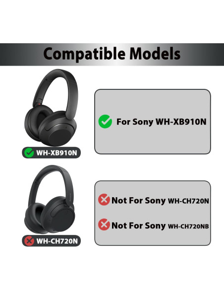 Almohadillas de Reemplazo Sony WH-XB910N Gel Refrigerante