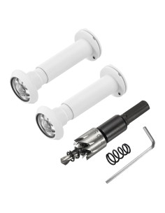 Mirilla de Puerta PATIKIL 180 Grados 2 Pcs Cobre Blanco