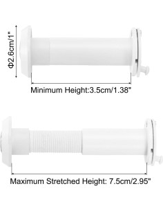 Mirilla de Puerta PATIKIL 180 Grados 2 Pcs Cobre Blanco 2