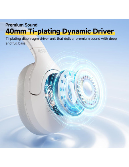 Auriculares Inalámbricos QCY H3 LITE Bluetooth 5.3 ANC 60H Blanco