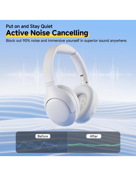 Auriculares Inalámbricos QCY H3 LITE Bluetooth 5.3 ANC 60H Blanco