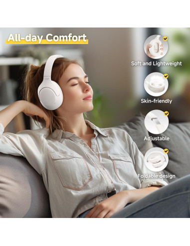Auriculares Inalámbricos QCY H3 LITE Bluetooth 5.3 ANC 60H Blanco