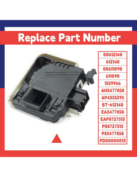 Cerradura de puerta eléctrica 00612148 Dusledel para Bosch y Thermador
