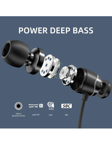 Auriculares Bluetooth SoundMAGIC E11BT In-Ear HiFi 48Hrs Negro