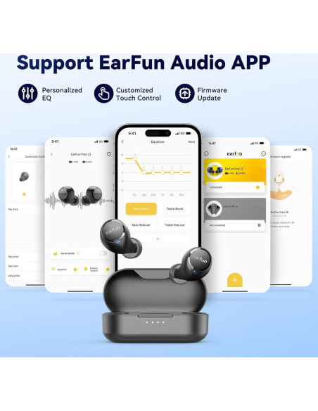 Auriculares Inalámbricos EarFun Free 1S, Bluetooth IPX7, 30H Batería