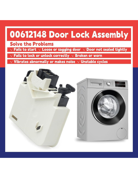 Cerradura de puerta eléctrica 00612148 Dusledel para Bosch y Thermador