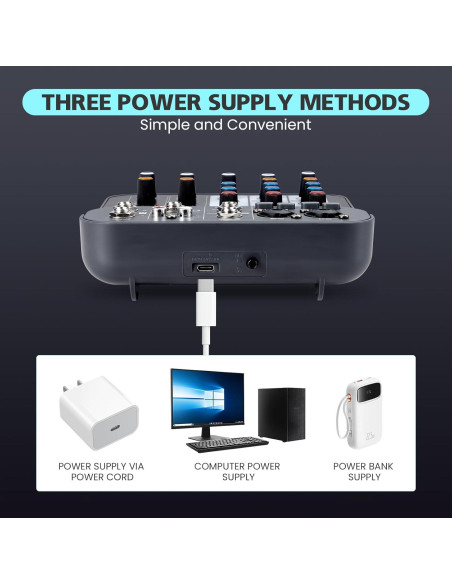 Mezclador de Audio DJ 4 Canales G4B con Bluetooth y USB