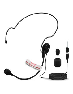 Micrófono de Auricular Pyle Pro PLM31 Cardioide 1.2m Negro