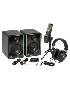 Paquete de Creador Mackie: Monitores CR3-X, Micrófono EM-USB y Auriculares MC-100