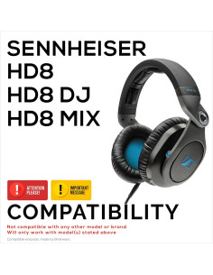 Almohadillas de Reemplazo Brainwavz para Sennheiser HD8/HD6 Mix 2