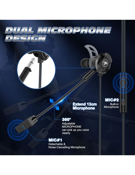 Auriculares Gaming BlueFire ZN96BAS con Micrófono y Cancelación de Ruido