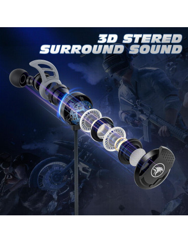 Auriculares Gaming BlueFire ZN96BAS con Micrófono y Cancelación de Ruido