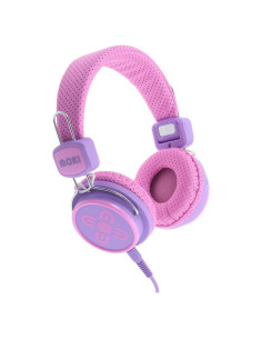 Auriculares Moki con Volumen Limitado para Niños Rosa/Púrpura