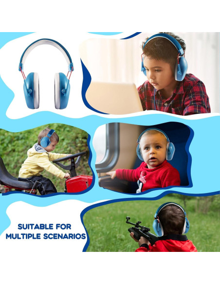 Auriculares con Cancelación de Ruido para Niños NRR 24dB Azul