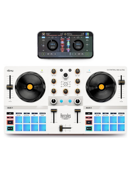 Controlador DJ Hercules Mix Ultra - Inalámbrico para Smartphones