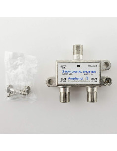 Divisor Coaxial Digital 2 Vías Amphenol MoCA 2.5 ABS312H 2