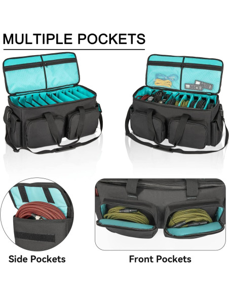 Bolsa de Cables DJ Saviour Azul - Almacenamiento Portátil 1.36kg