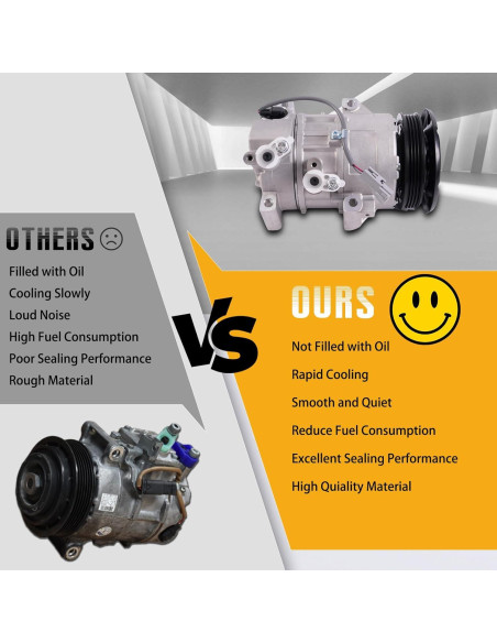 Compresor de Aire Acondicionado ZuneXino 11078C 12V para Yaris 1.5L