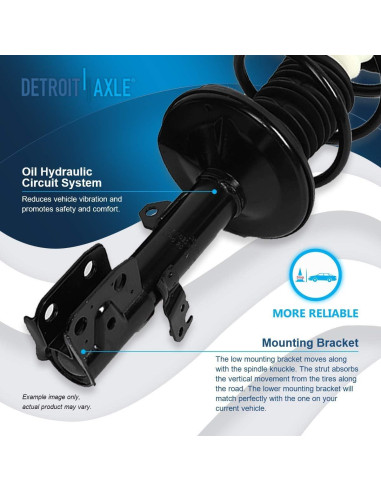Amortiguadores Frontales Detroit Axle para Toyota Corolla 2009-2013