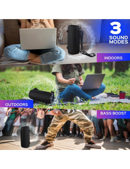 Altavoz Bluetooth TREBLAB HD-Max 60W Impermeable 20H Batería Altavoz Bluetooth TREBLAB HD-Max 60W Impermeable 20H Batería