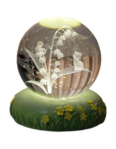 Luz Nocturna de Cristal Surakey 6cm con Base Brillante 2