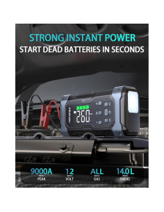 Arrancador de Salto 9000A Featou V8 con Compresor 12V 2