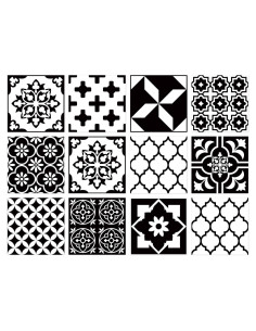 Calcomanías de Azulejos Mexicanos Adreamer90 15x15 cm 12 Piezas