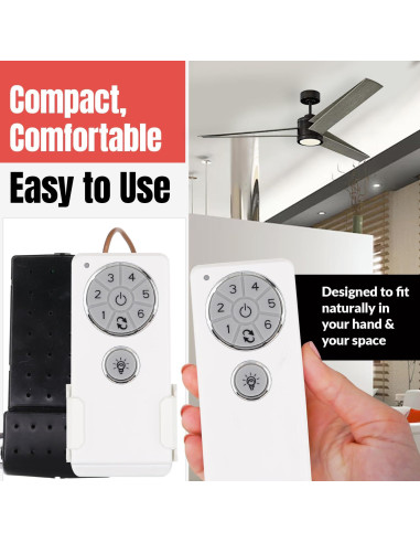 Kit Receptor y Control Remoto Anderic DC8-96SG8 para Ventilador