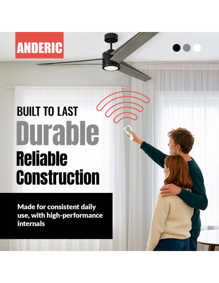 Kit Receptor y Control Remoto Anderic DC8-96SG8 para Ventilador