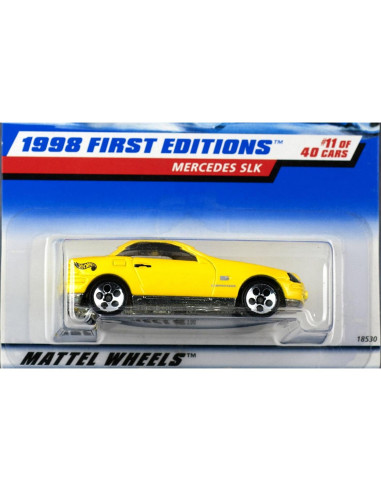 Hot Wheels Mercedes SLK 1998 Edición Limitada Amarillo 1:64