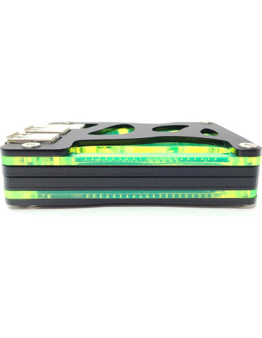 Funda Zebra Bio Negra Lima C4Labs para Raspberry Pi 3B+, 3, 2 y B+