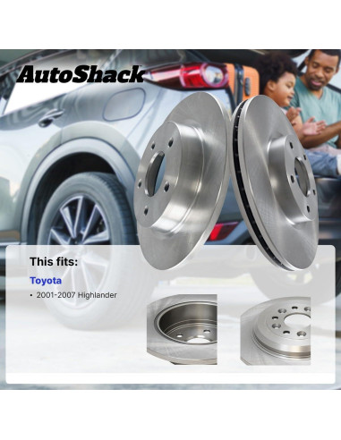 Discos de Freno Delanteros AutoShack para Toyota Highlander 2001-2007