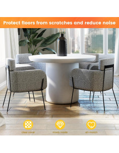 32 Protectores de Patas de Silla TONOS Silicona y Fieltro 2