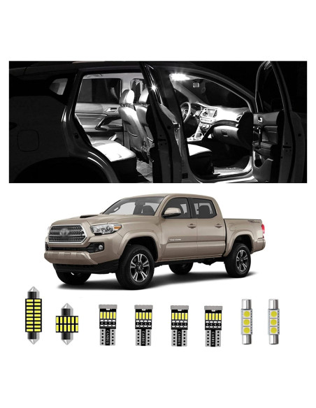 Kit 10 Bombillas LED Interiores AWALITED para Toyota Tacoma 2005-2022