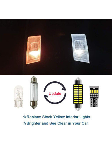 Kit 10 Bombillas LED Interiores AWALITED para Toyota Tacoma 2005-2022