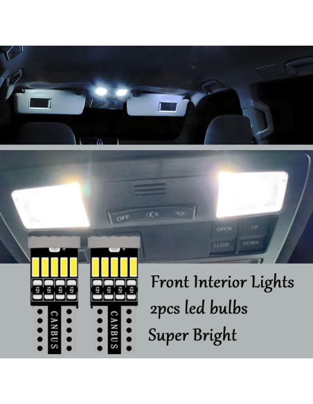 Kit 10 Bombillas LED Interiores AWALITED para Toyota Tacoma 2005-2022