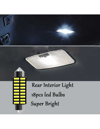 Kit 10 Bombillas LED Interiores AWALITED para Toyota Tacoma 2005-2022